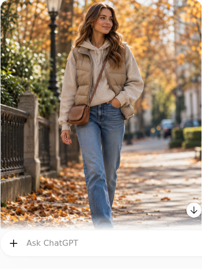 Quilted Vest With a Hoodie and Jeans