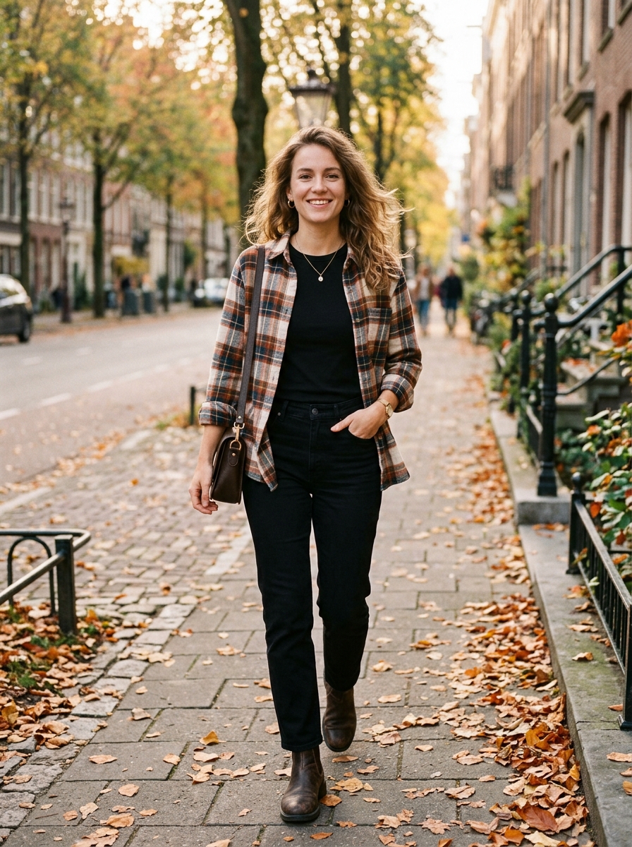 Soft Flannel Shirt With Black Jeans