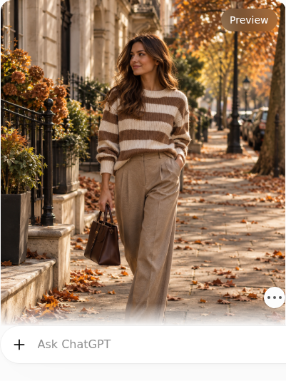 Striped Knit With Wide-Leg Trousers