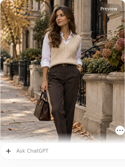 Sweater Vest With a Crisp Button-Down