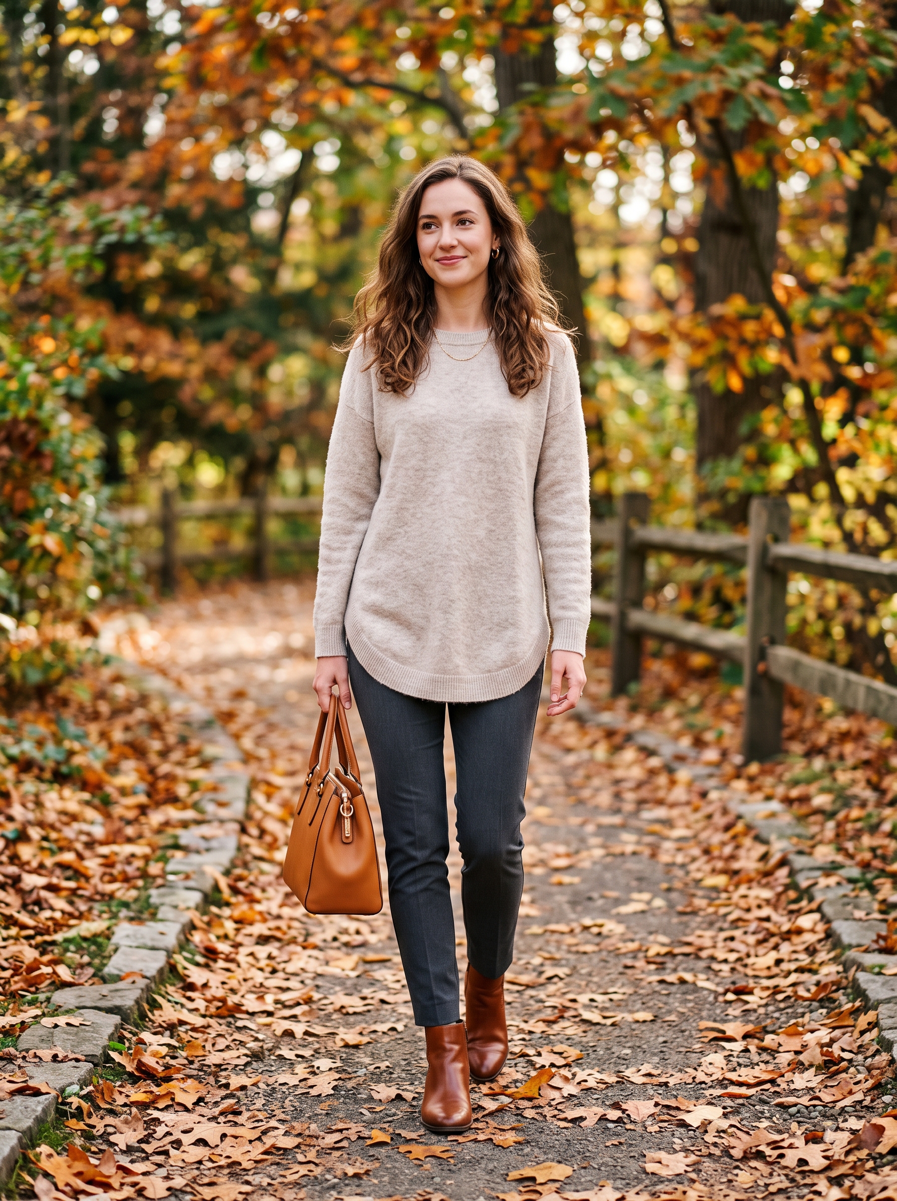 Tunic Sweater With Slim Pants