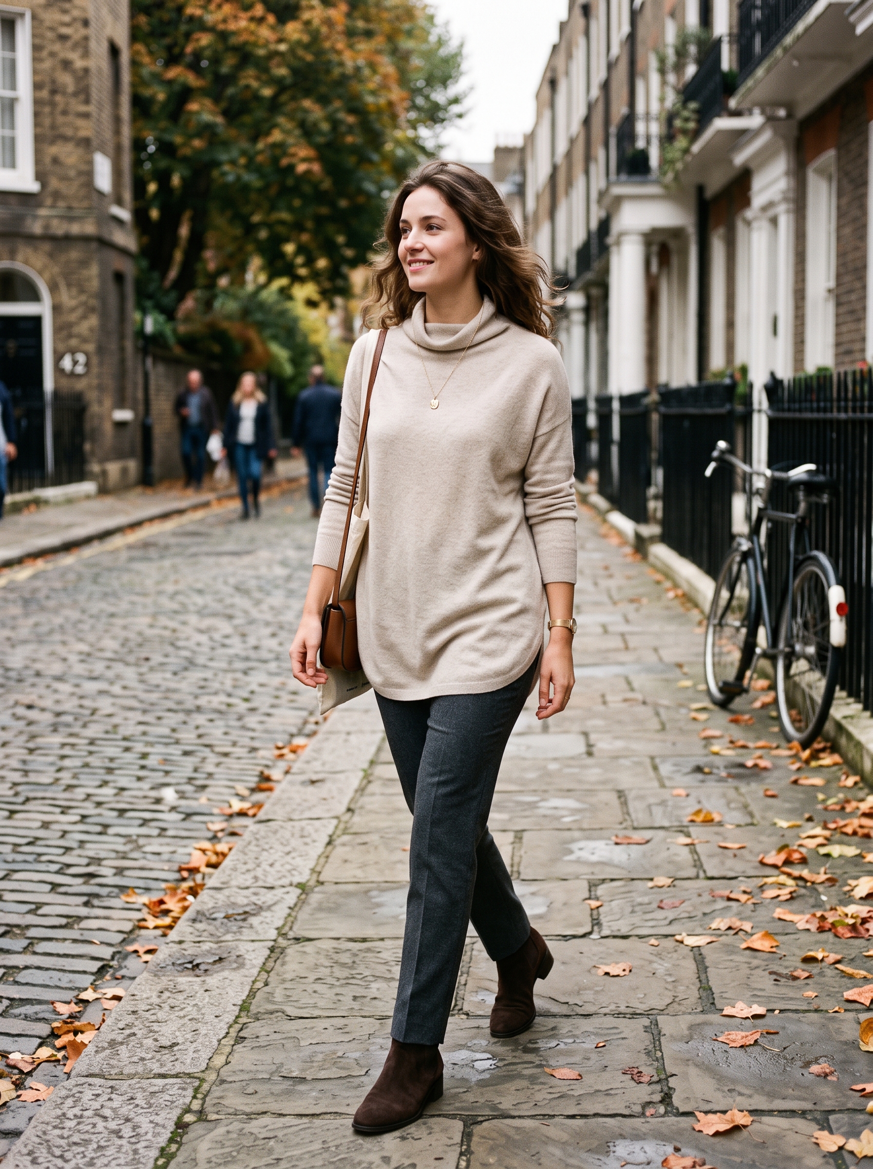 Tunic Sweater With Slim Straight Pants