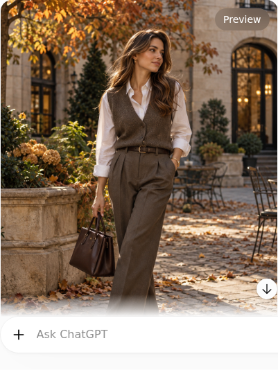 Wool Vest With a Crisp White Shirt and Trousers