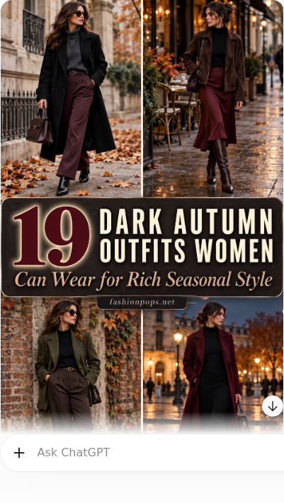 dark autumn outfits women