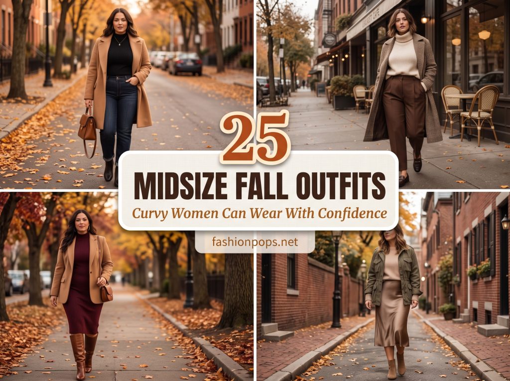midsize fall outfits curvy women