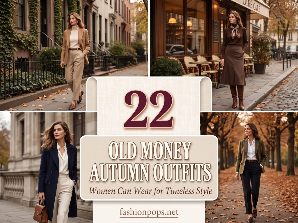 old money autumn outfits women