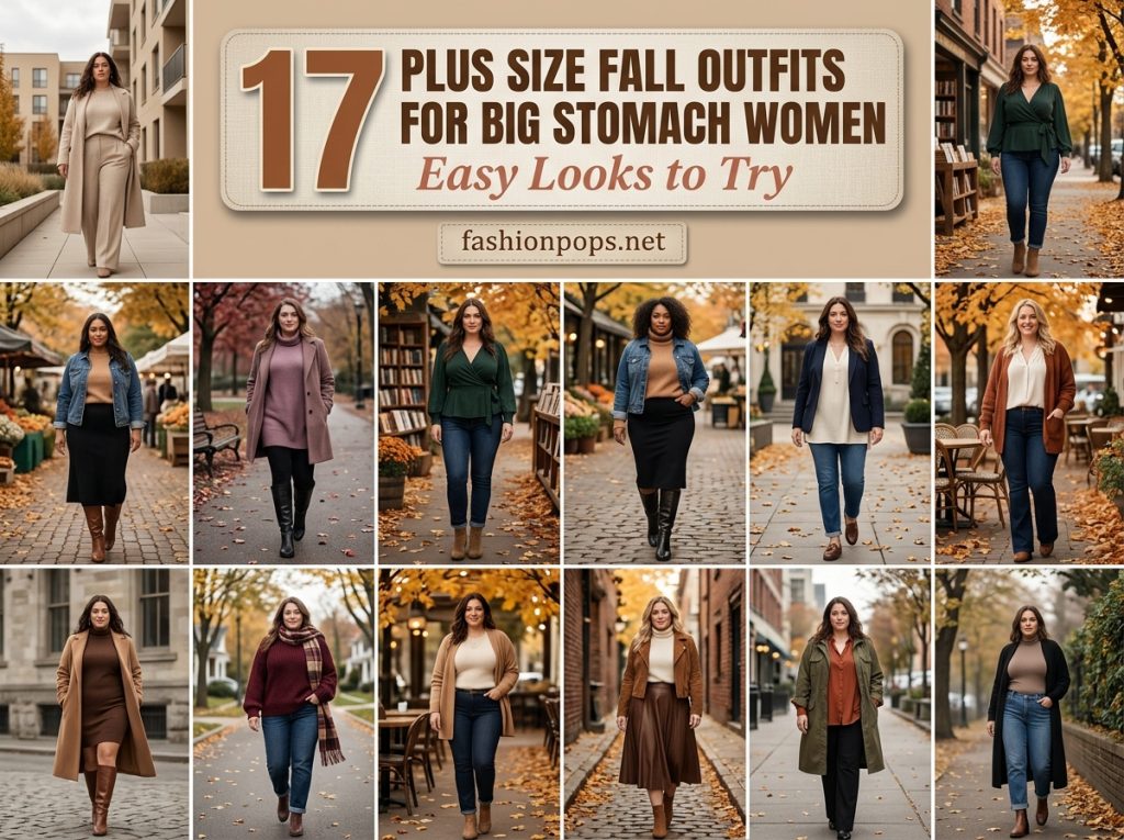 plus size fall outfits for big stomach women