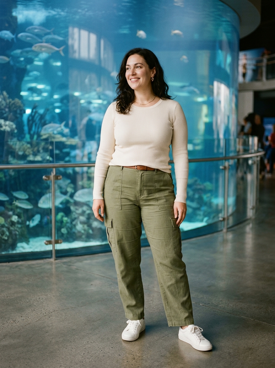 Cargo Pants With a Lightweight Ribbed Top