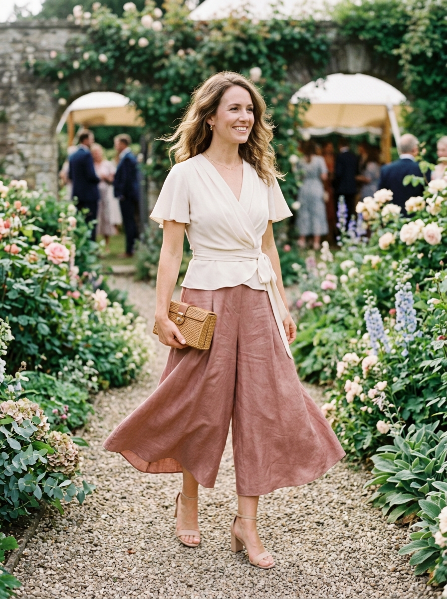 Culottes With a Wrap-Style Top