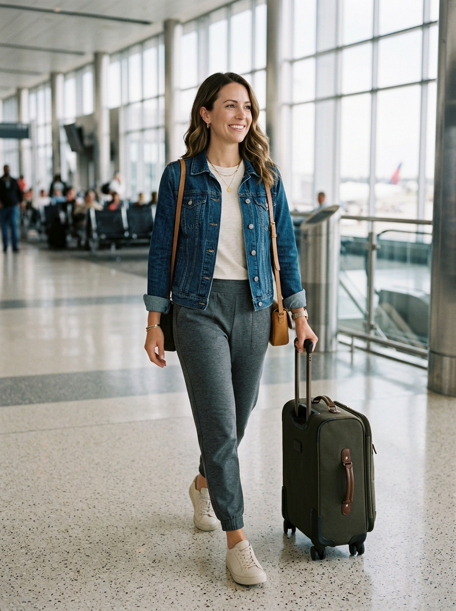 Joggers With a Denim Jacket