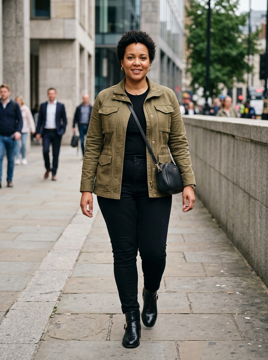 Utility Jacket With Black Jeans