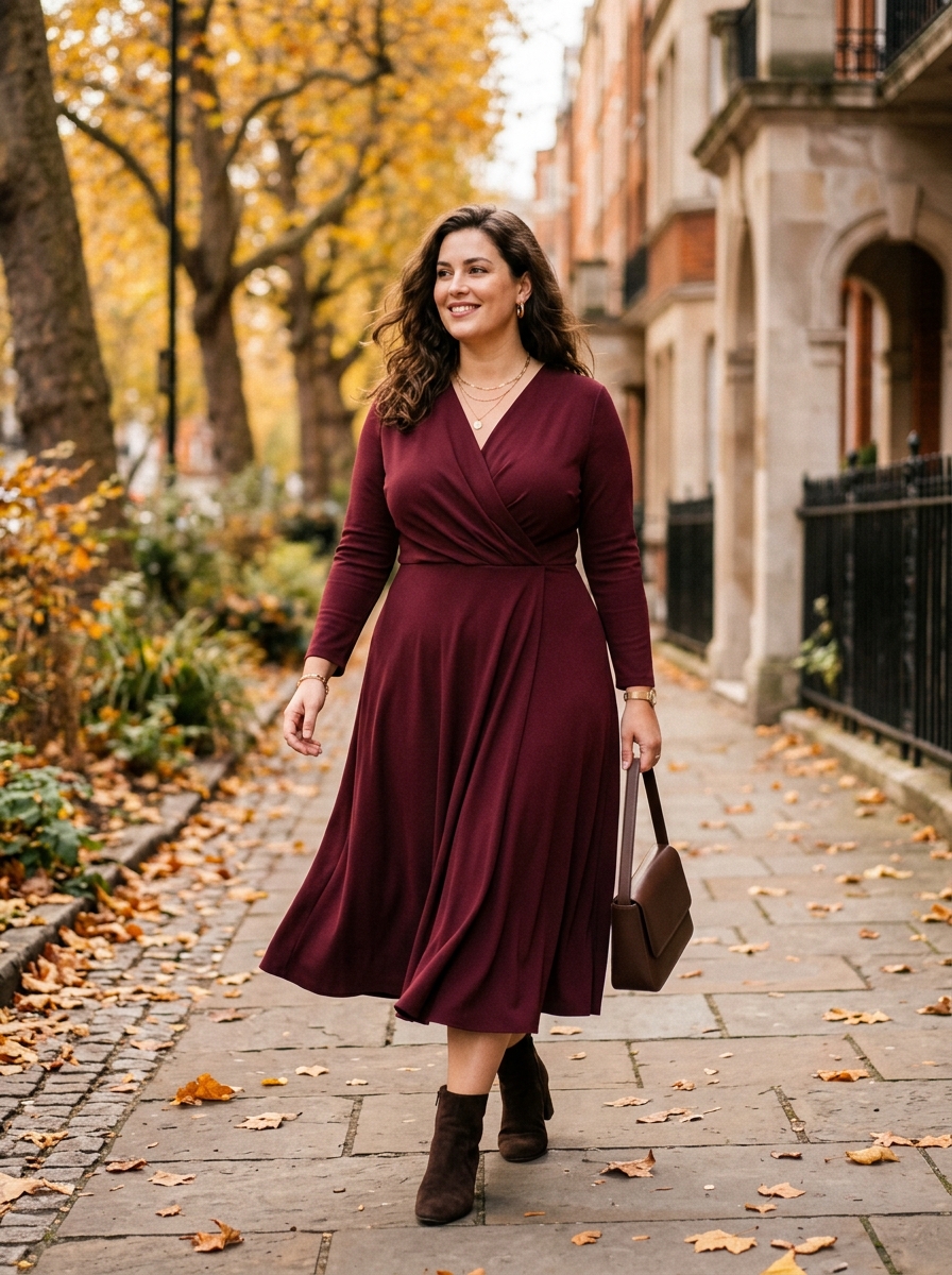 Wrap Dress With a Softly Defined Waist