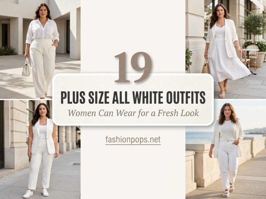 plus size all white outfits women