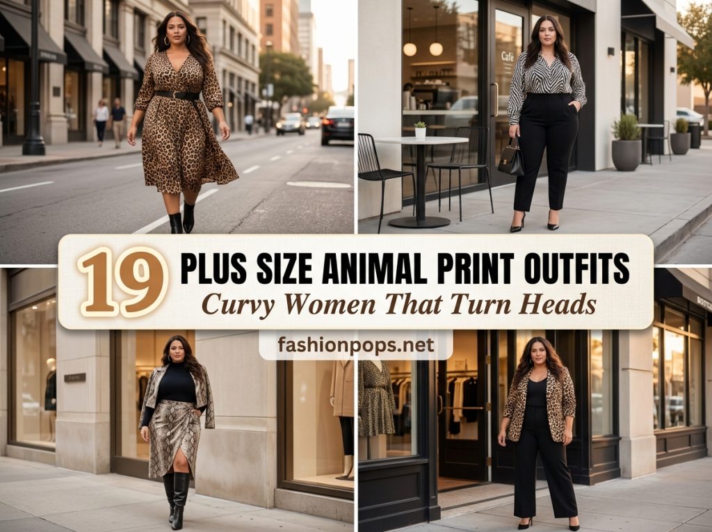 plus size animal print outfits curvy women