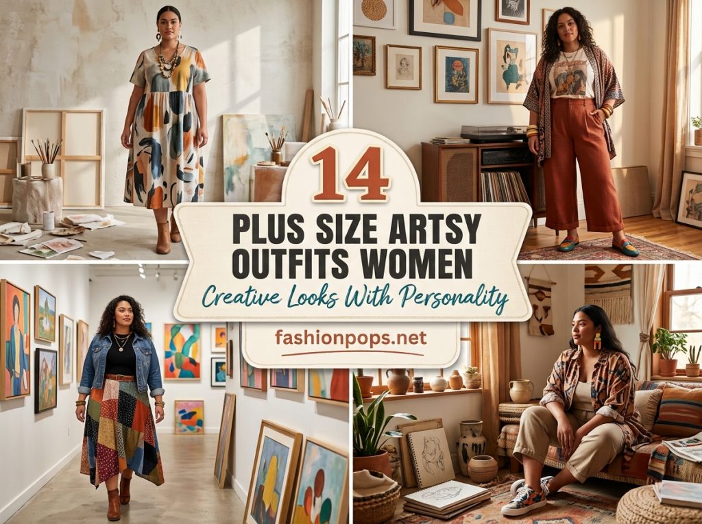 plus size artsy outfits women
