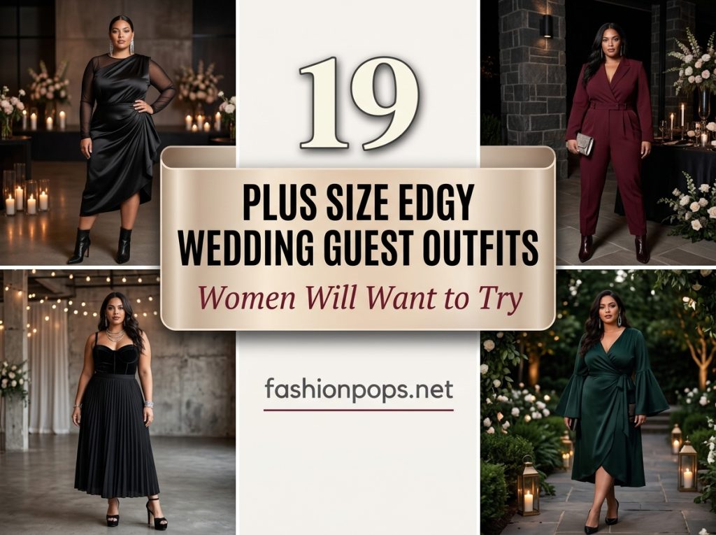 plus size edgy wedding guest outfits women