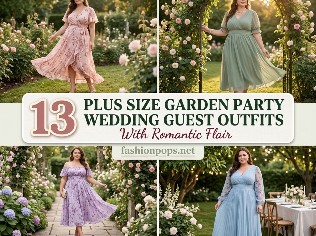 plus size garden party wedding guest outfits